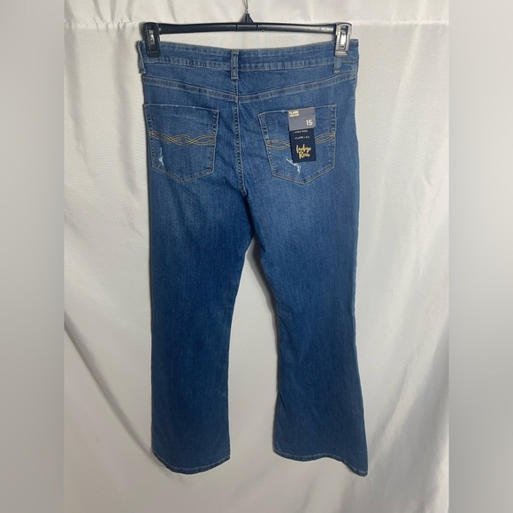 Indigo Rein High Rise Flare Jeans Recycled Denim Size 15 W31 L32.5 NWT - Picture 6 of 9
